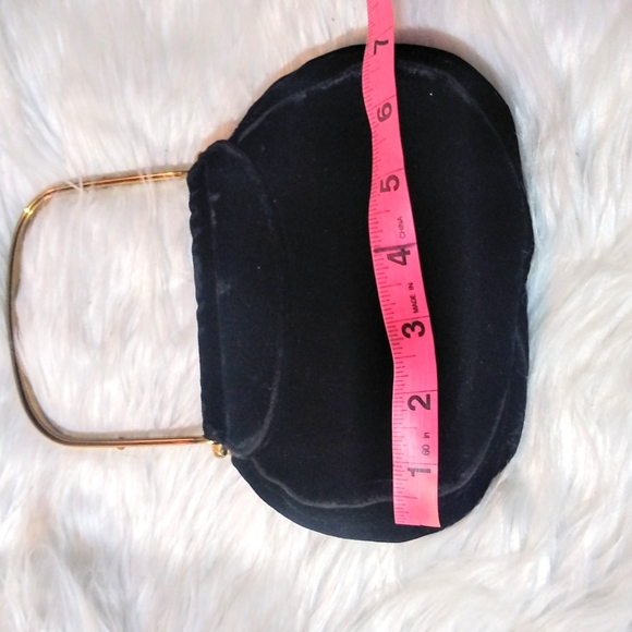 Vintage Black Velvet purse - Picture 8 of 8